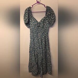 As U Wish Green Floral Dress